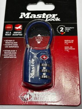 Master Lock 4688D TSA-Approved Luggage Lock security level 2 travel  summer trip
